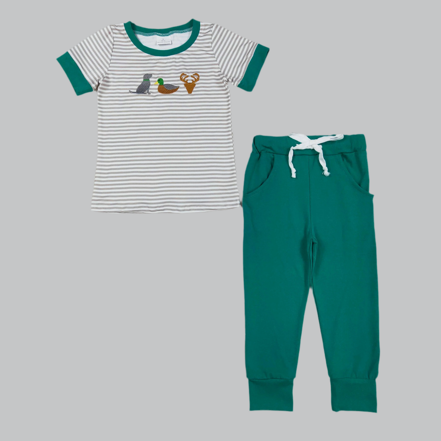 Boys dog duck deer fall set