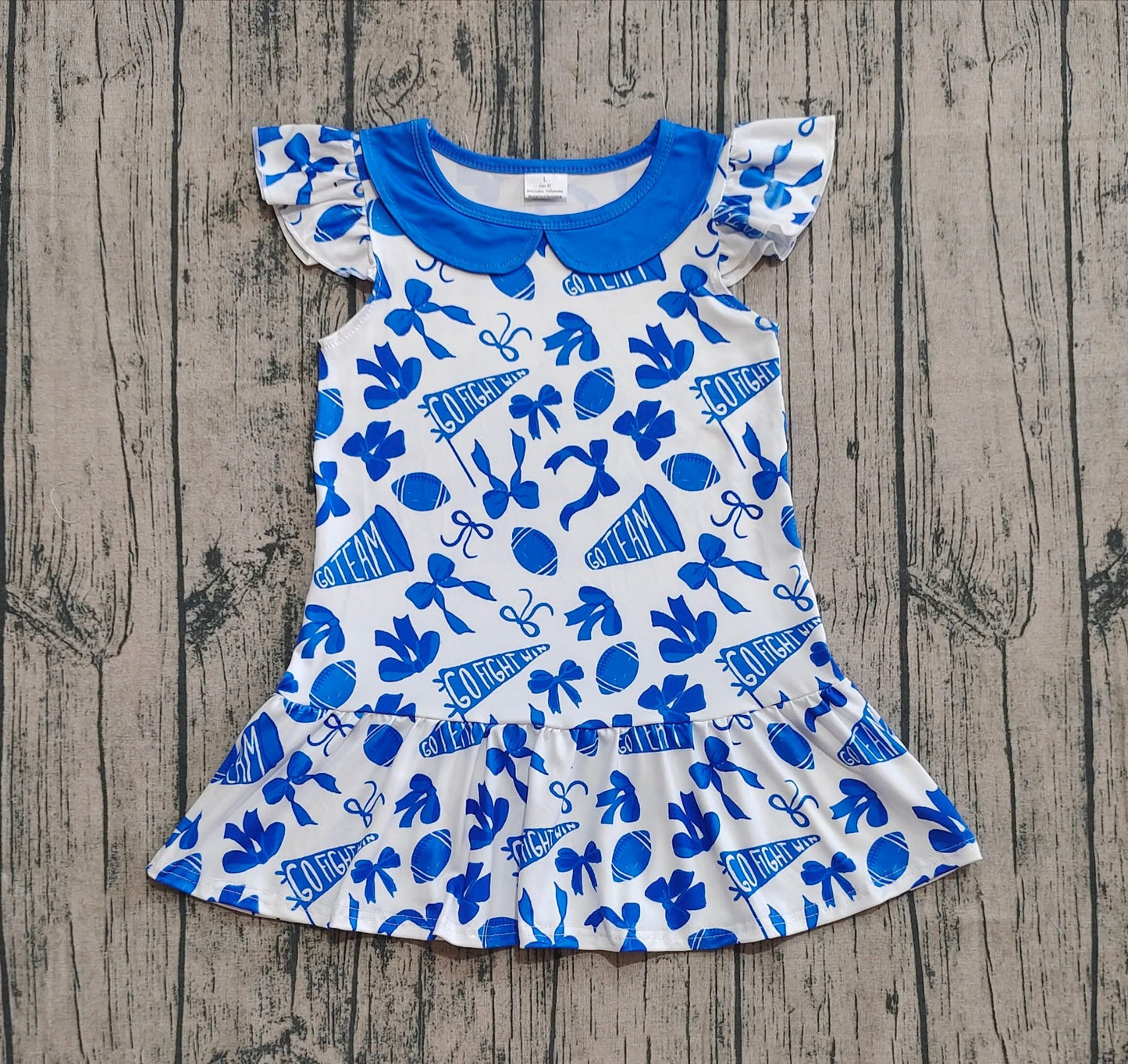 Football sports theme dress girls fall