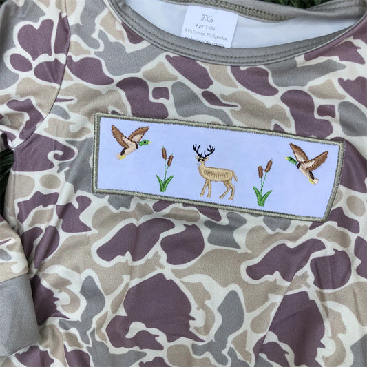 Fall Camo boys hunting deer ducks