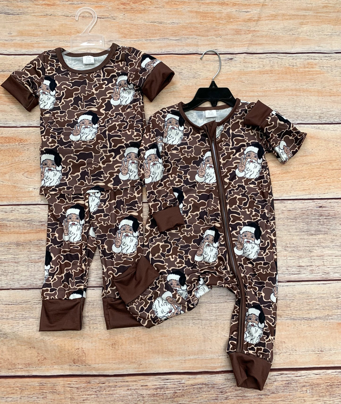 Santa camo boys Loungewear pajamas pjs bamboo