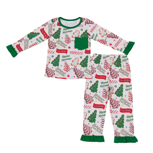 Tree cakes Boys girls Christmas loungewear PJs Pajama