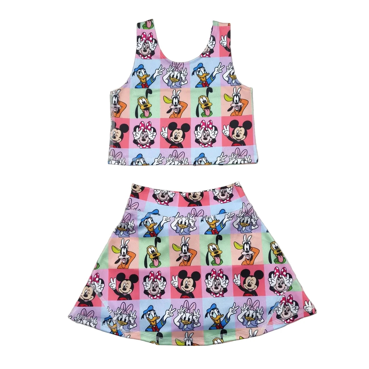 Retro skirt set girls athletic