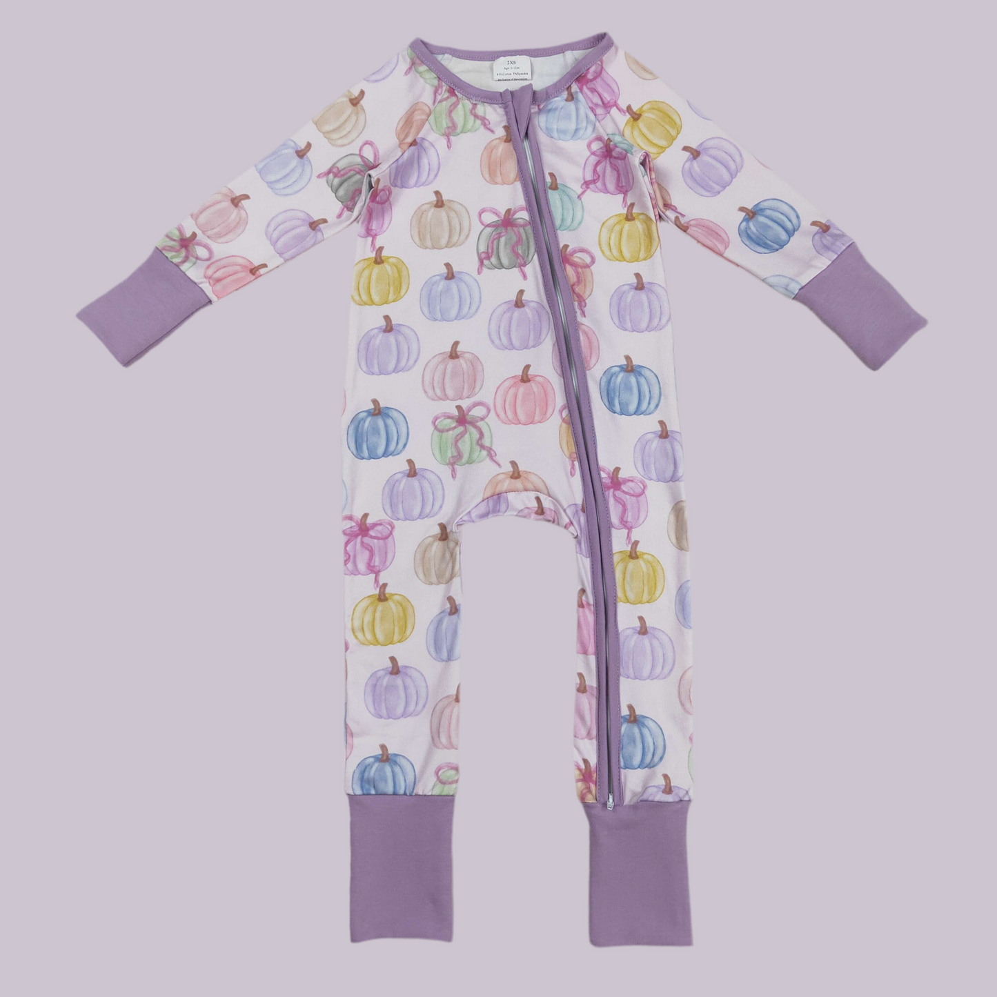 Girls pumpkin purple zippy fall