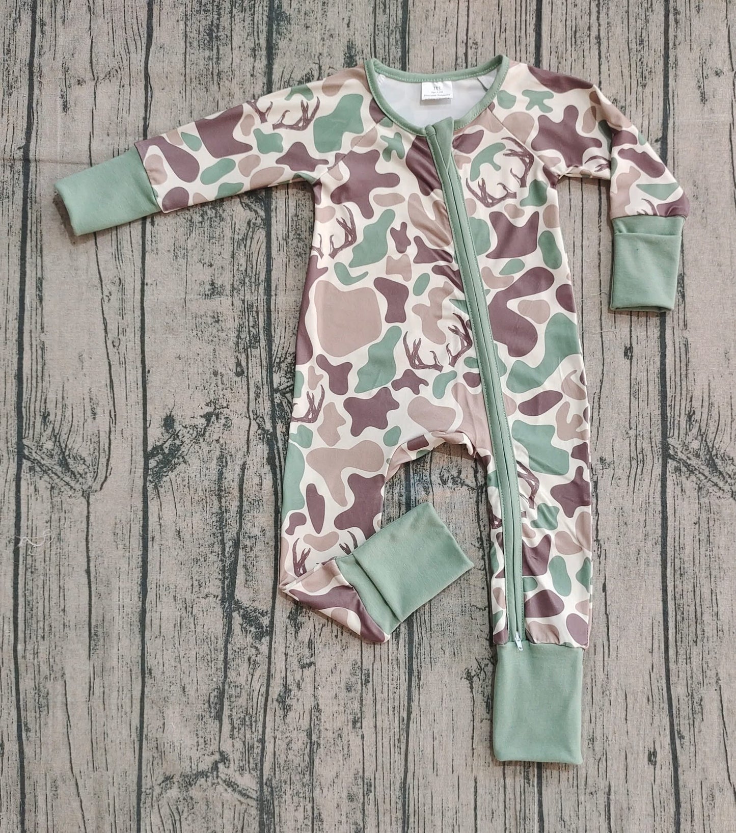 Boys camo zippy baby