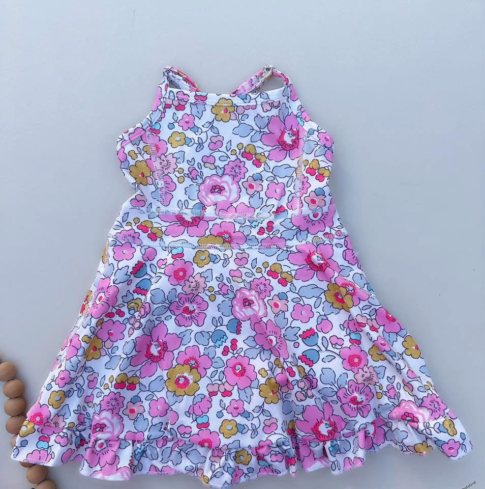 Floral athletic dress girls