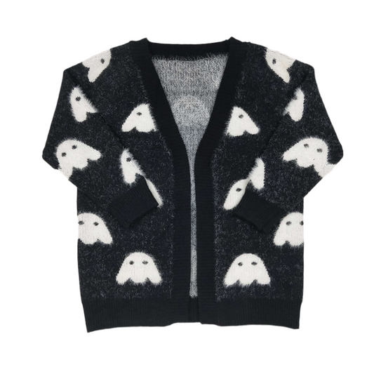 Pink Fall Girls Ghost sweater cardigan