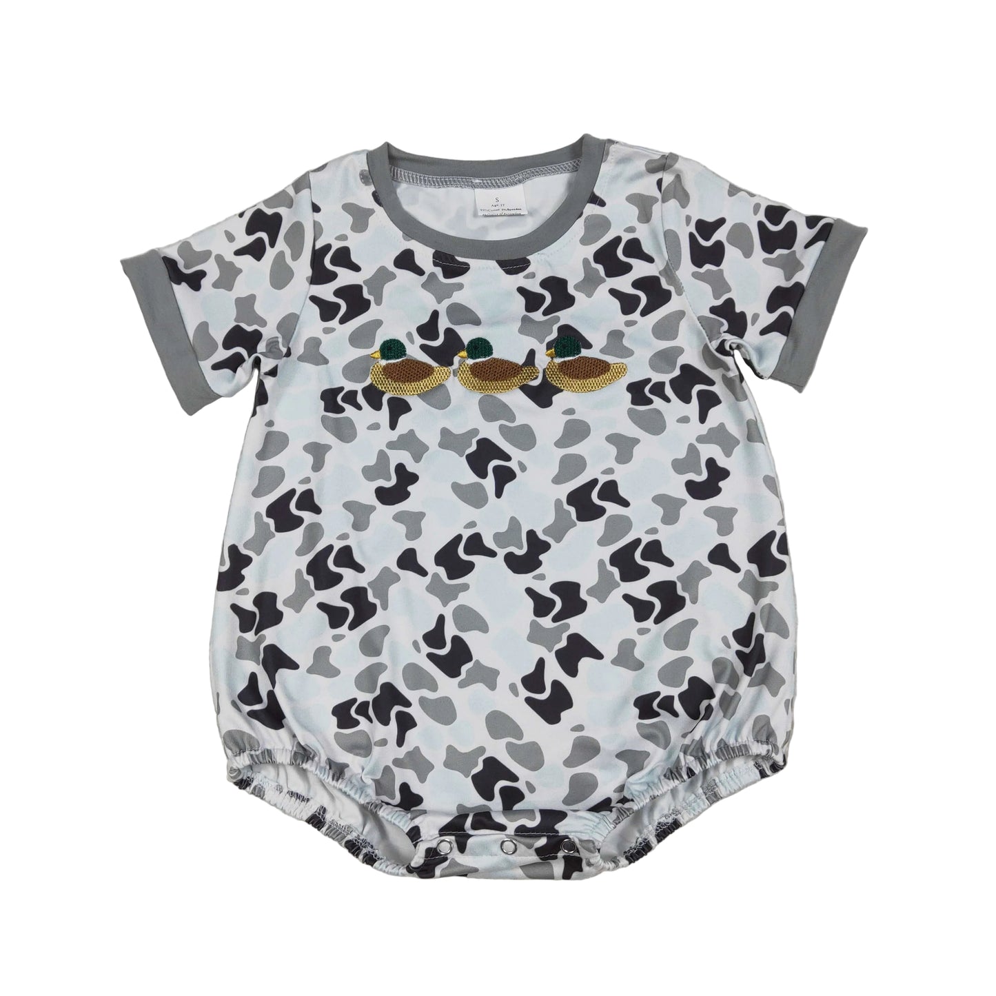 Duck camo boys bubble romper 2