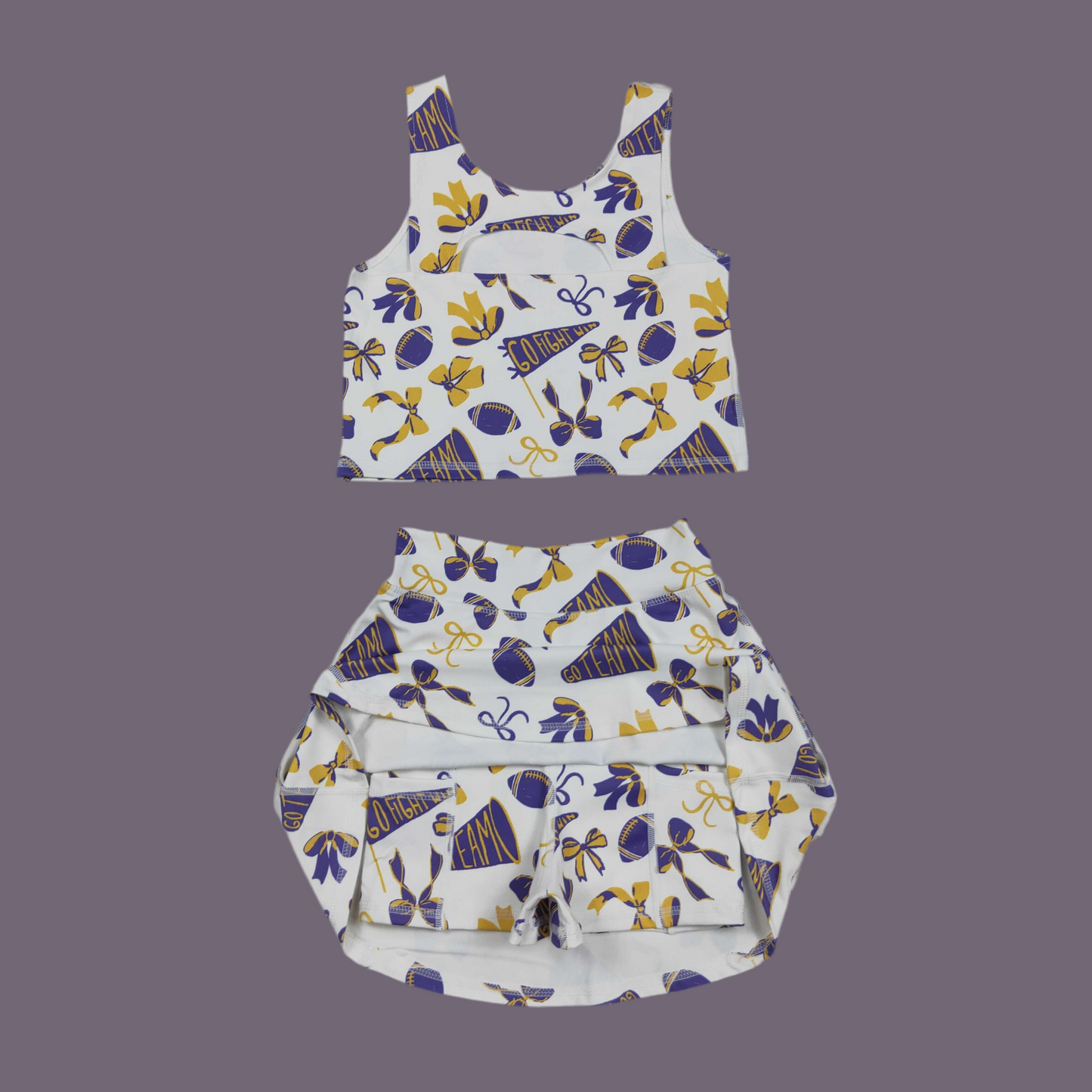 Purple skirt set girls athletic
