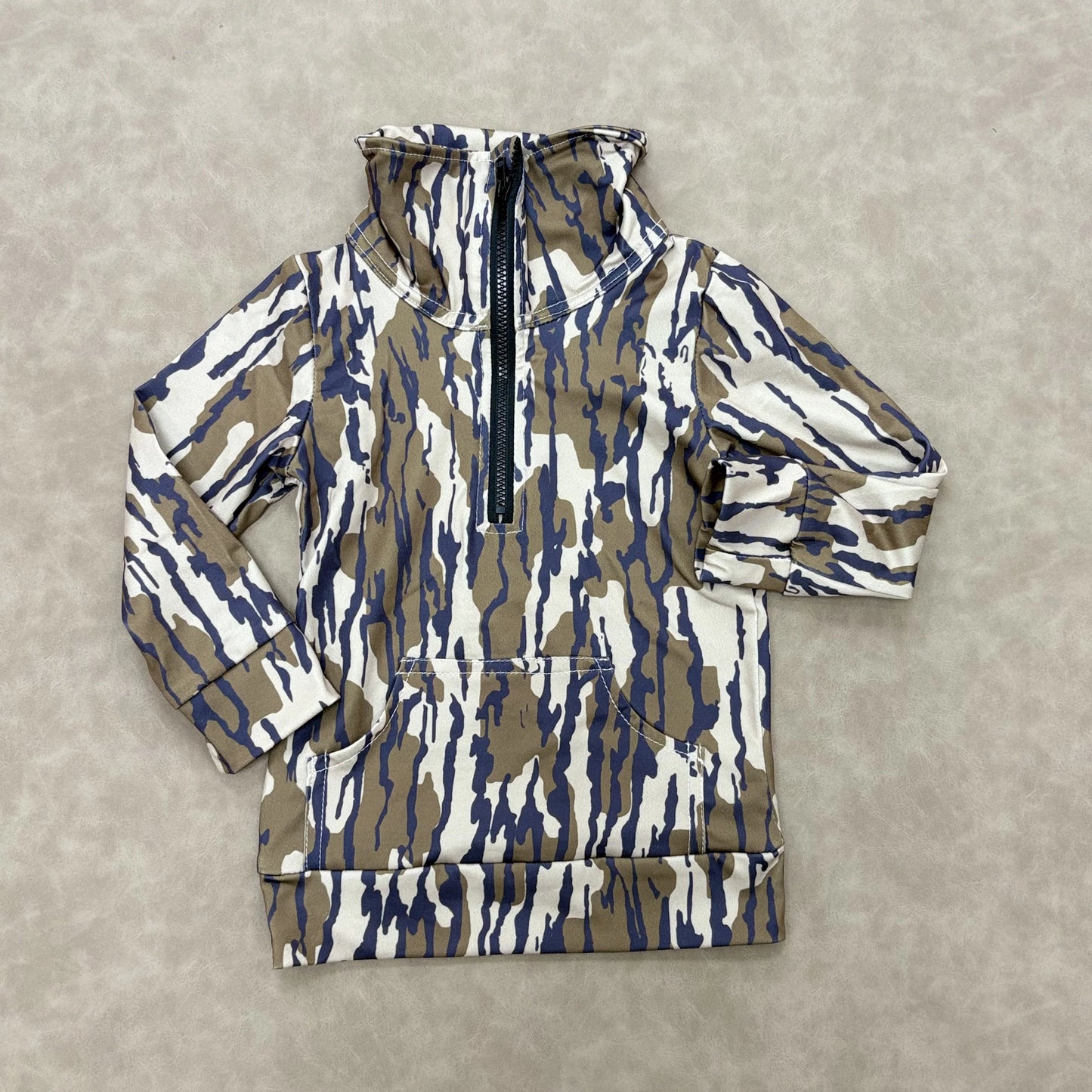 Camo pullovers 3/4 zip boys girls fall