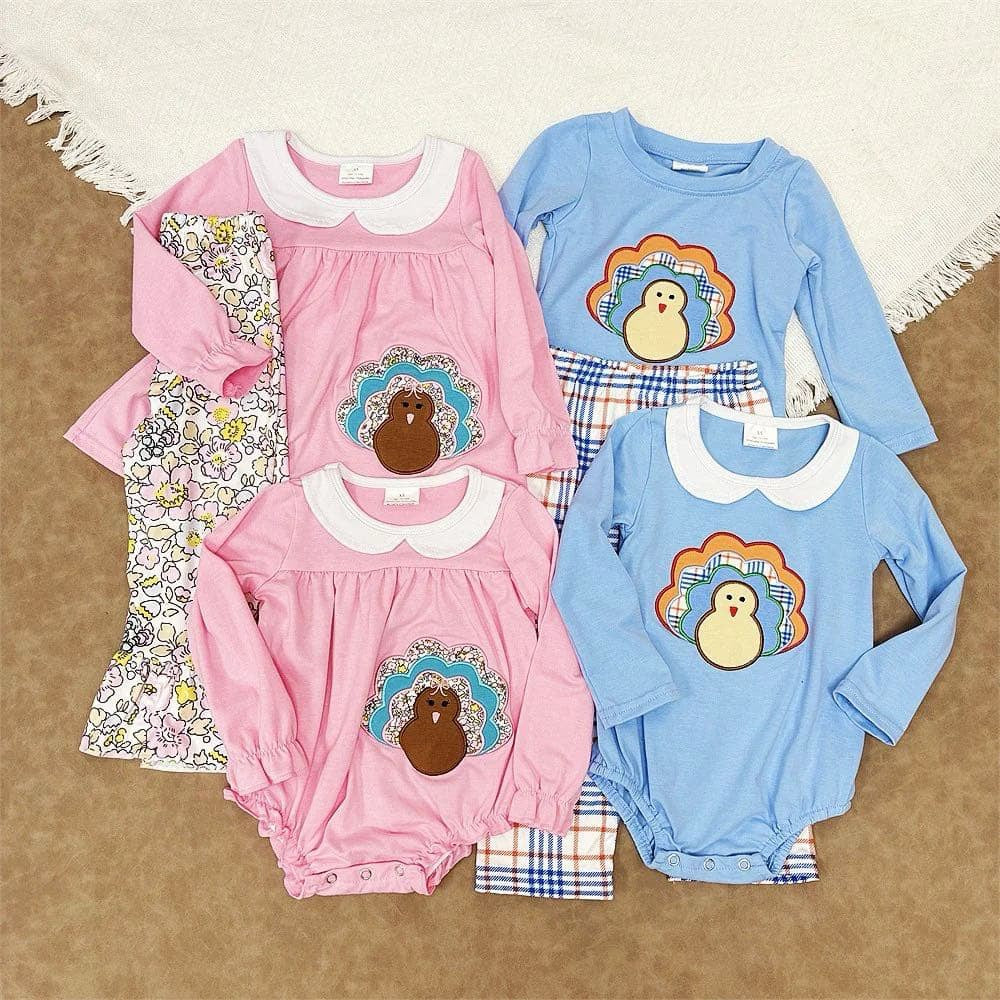 Turkey sets and rompers/bubbles girls and boys