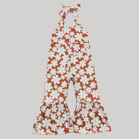 Floral jumpsuit romper girls