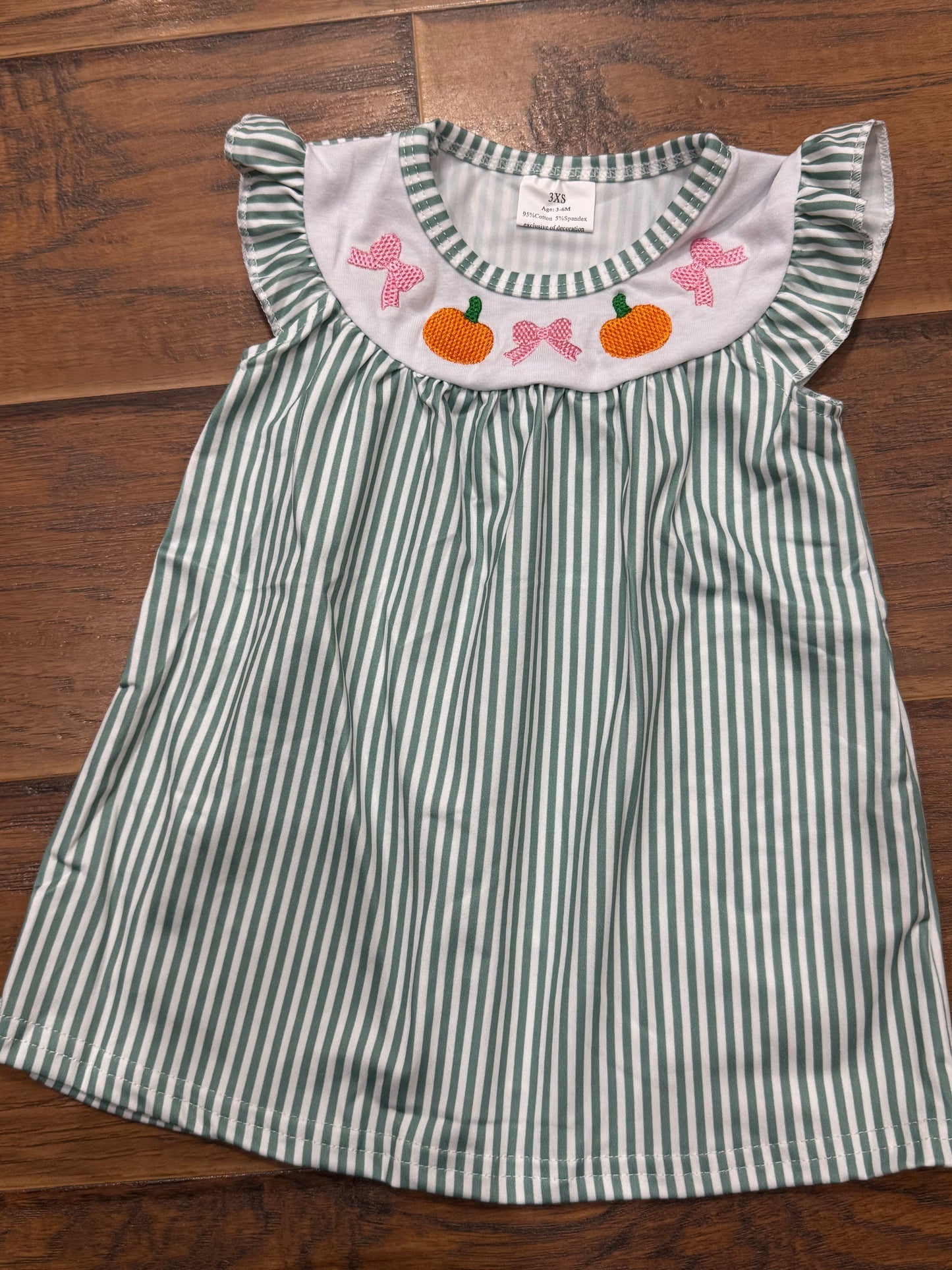 Fall pumpkin bow dress girls