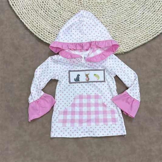 Fall dog deer duck fish pullovers girls boys