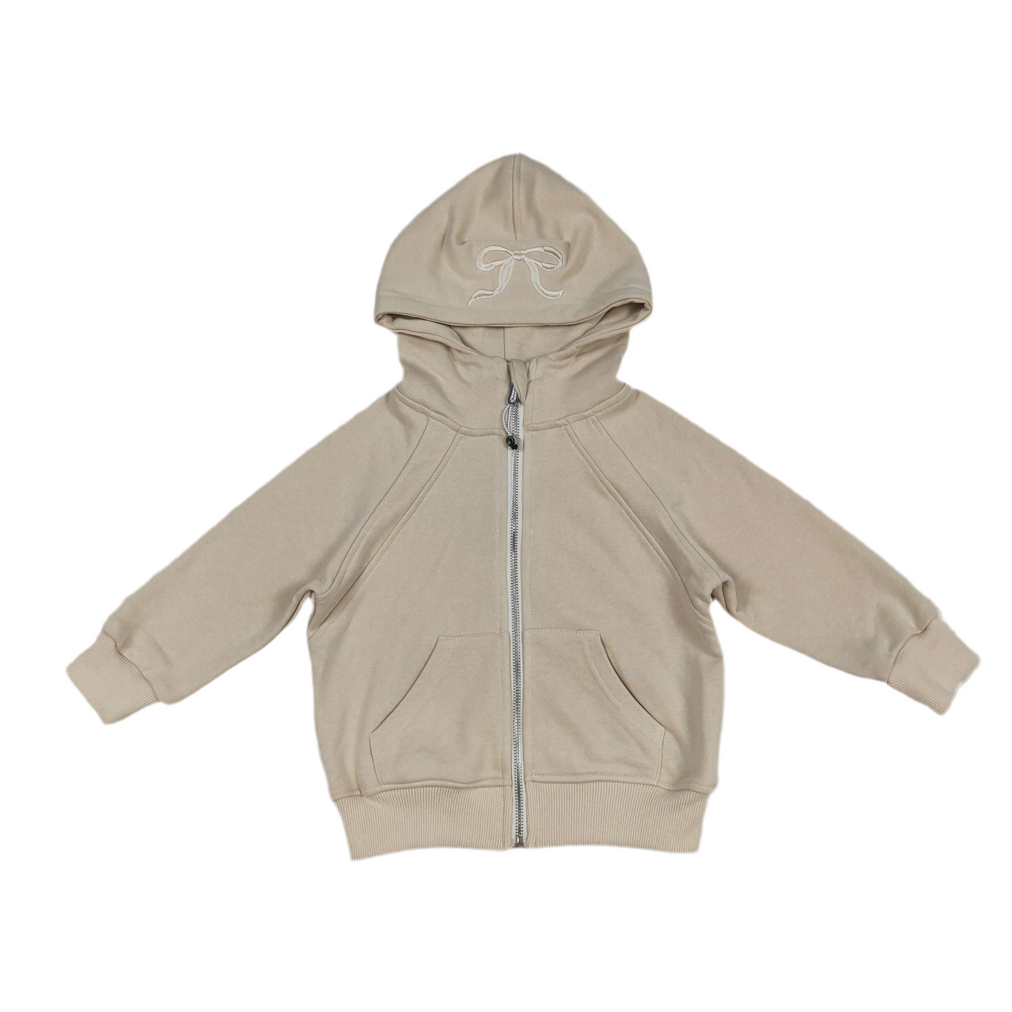 Bow jacket girls grey purple pink