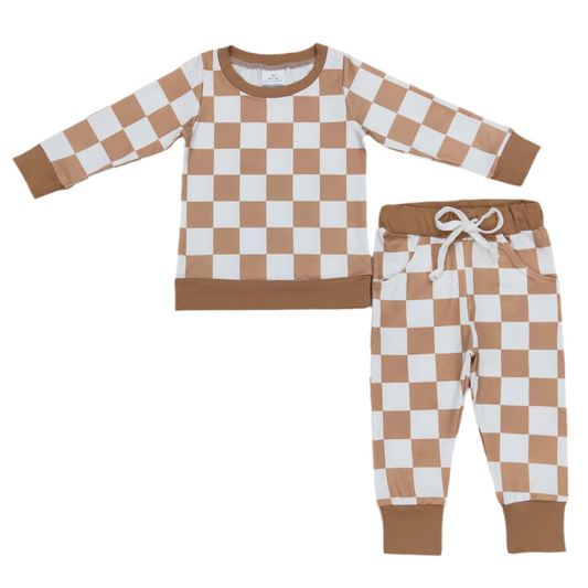 Boys girls checkered sets