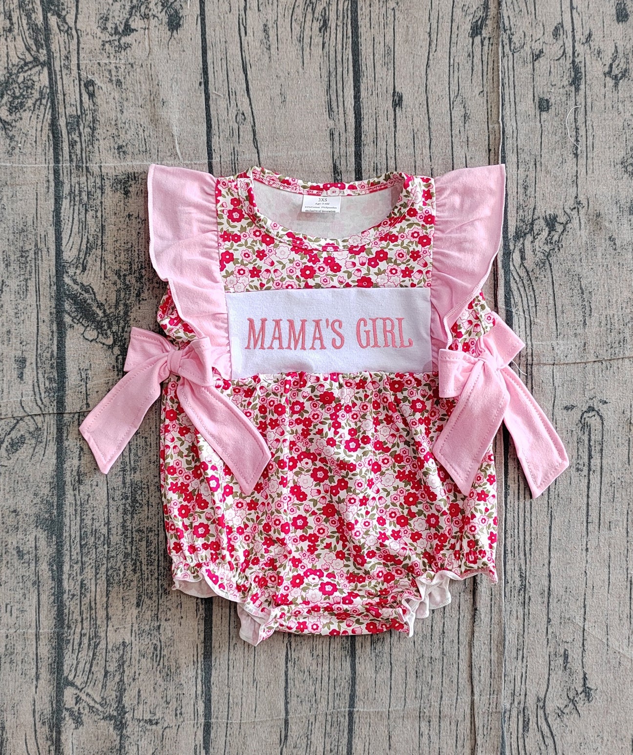 Mamas girl girls bubble romper