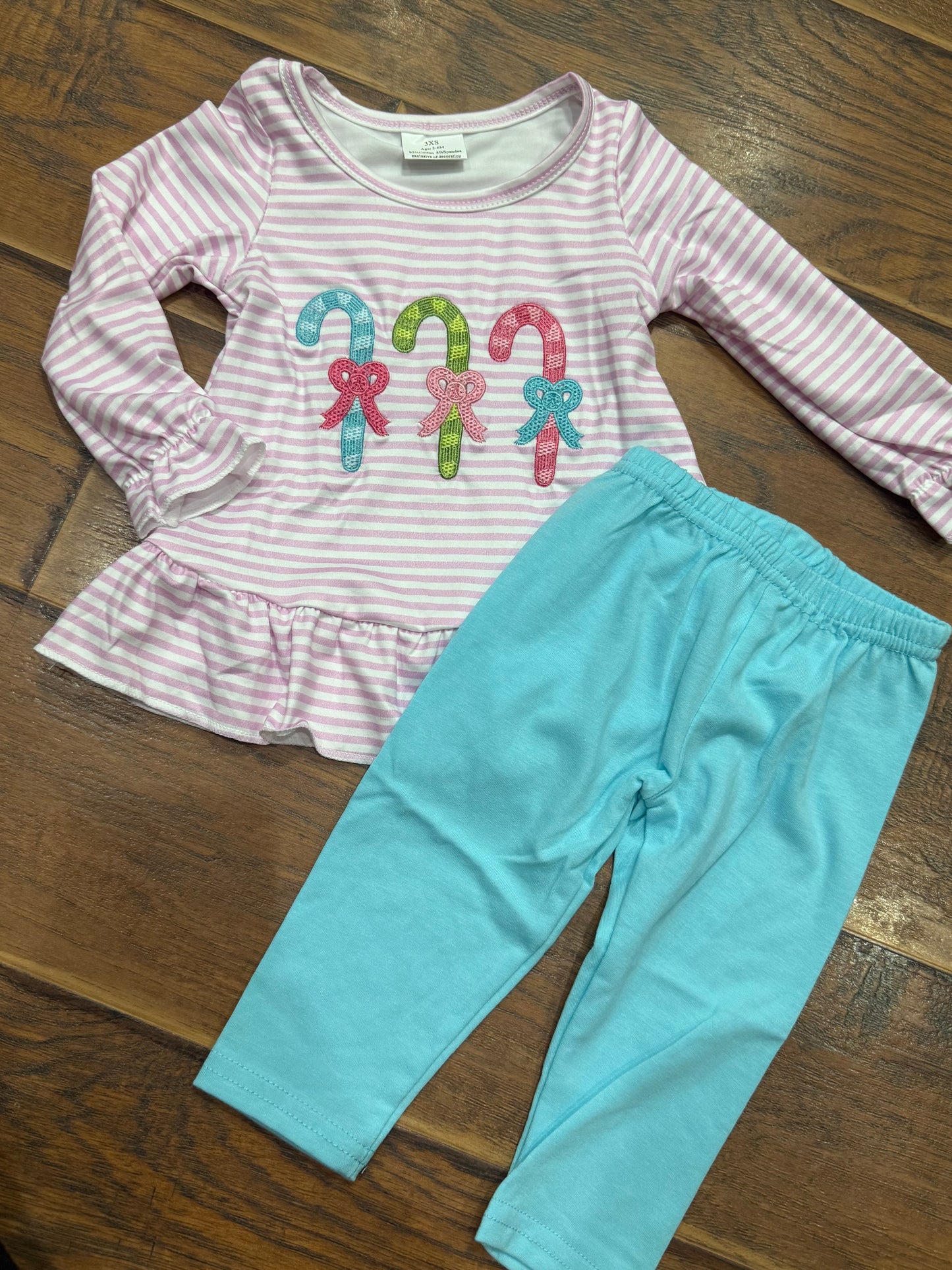 Girls candy cane set