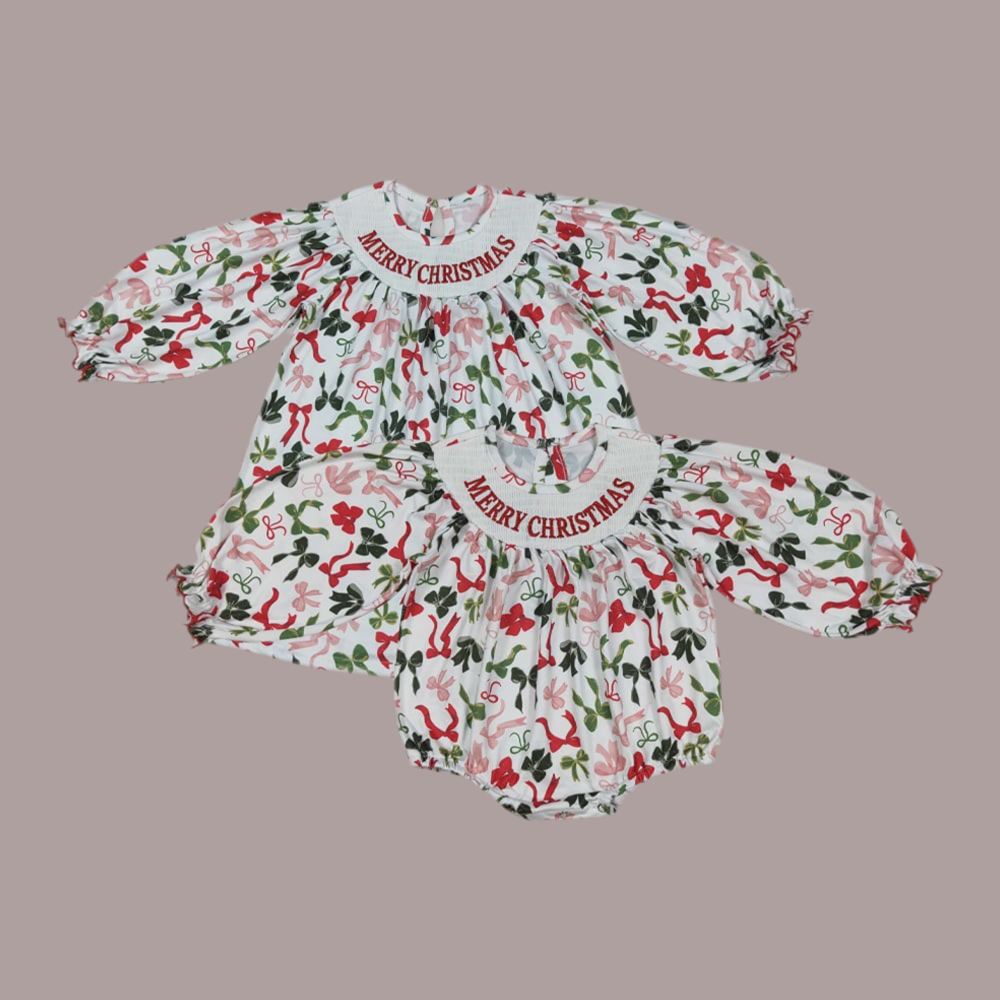 Merry Christmas girls dress winter