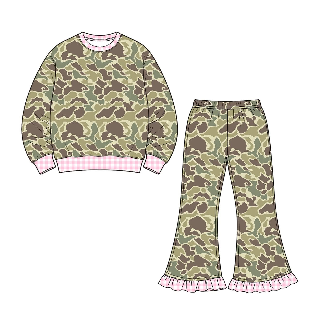 Camo pink set girls