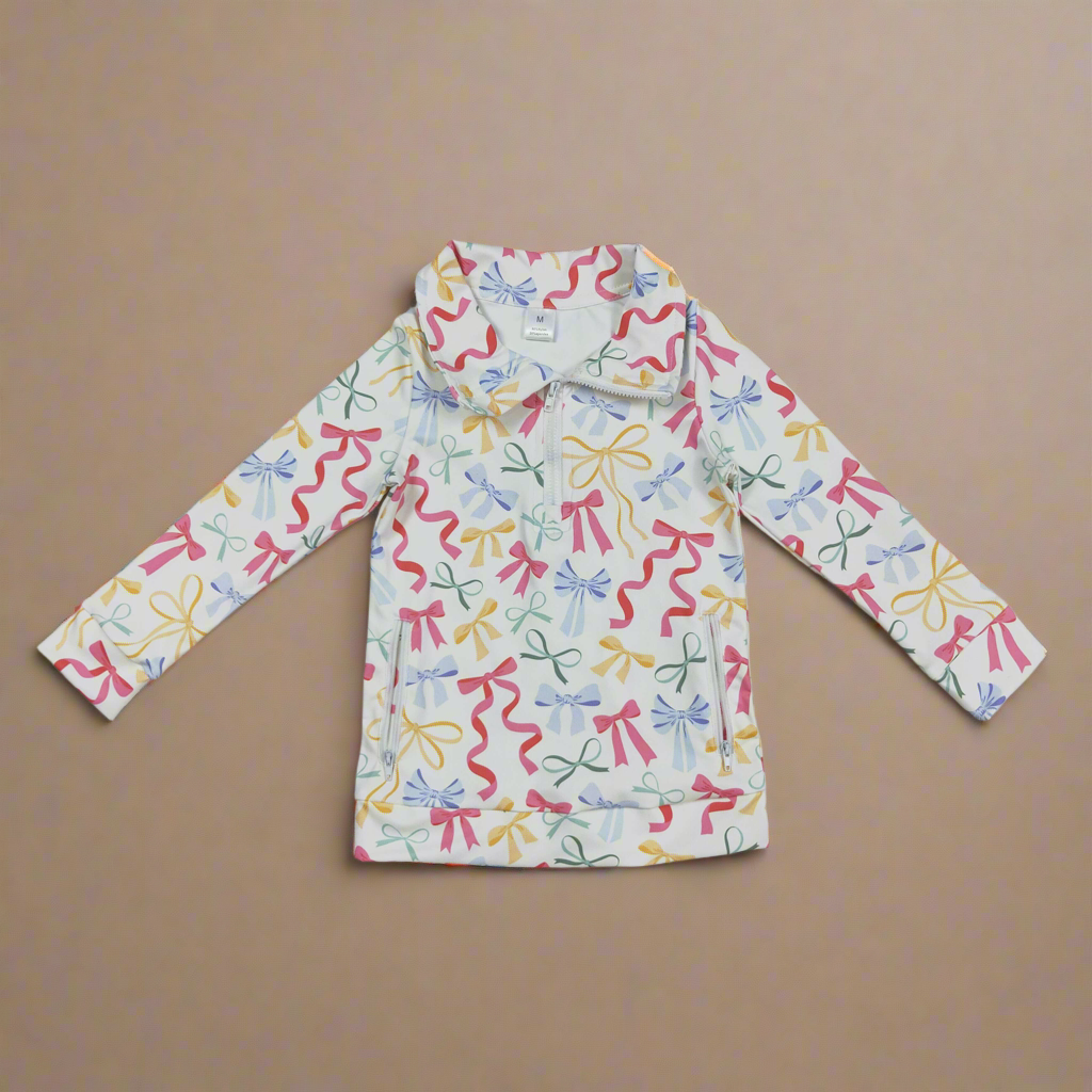 Girls bow pullover