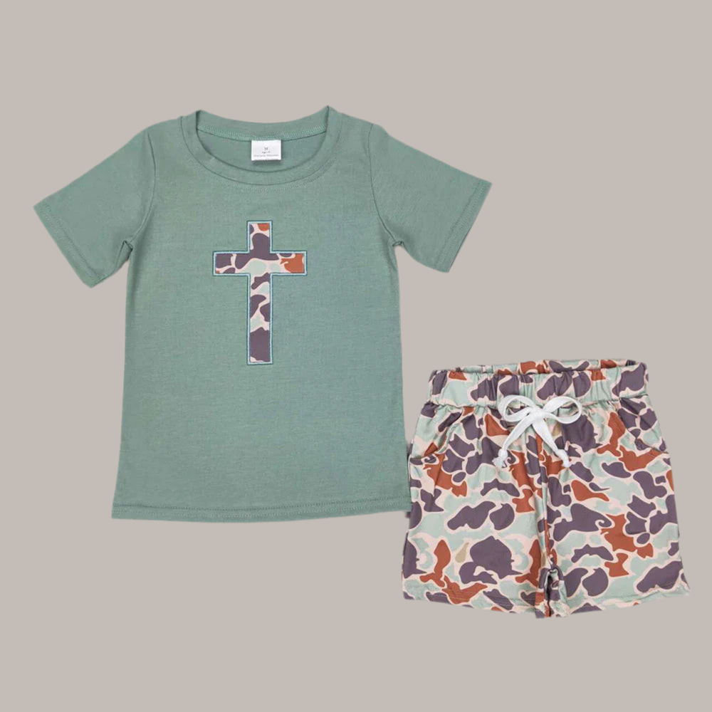Boys cross camo set