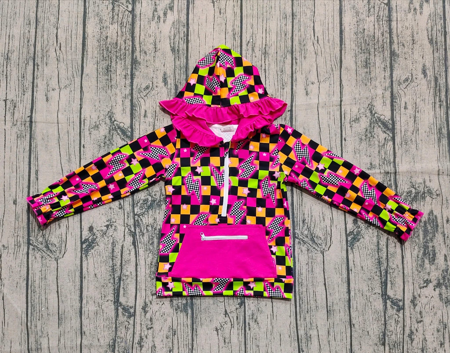 Girls lightning bolt pullover