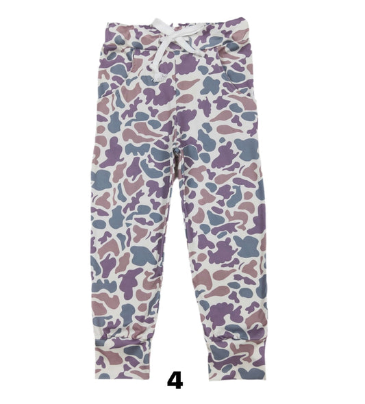 Camo joggers boys girls kids (6 options)