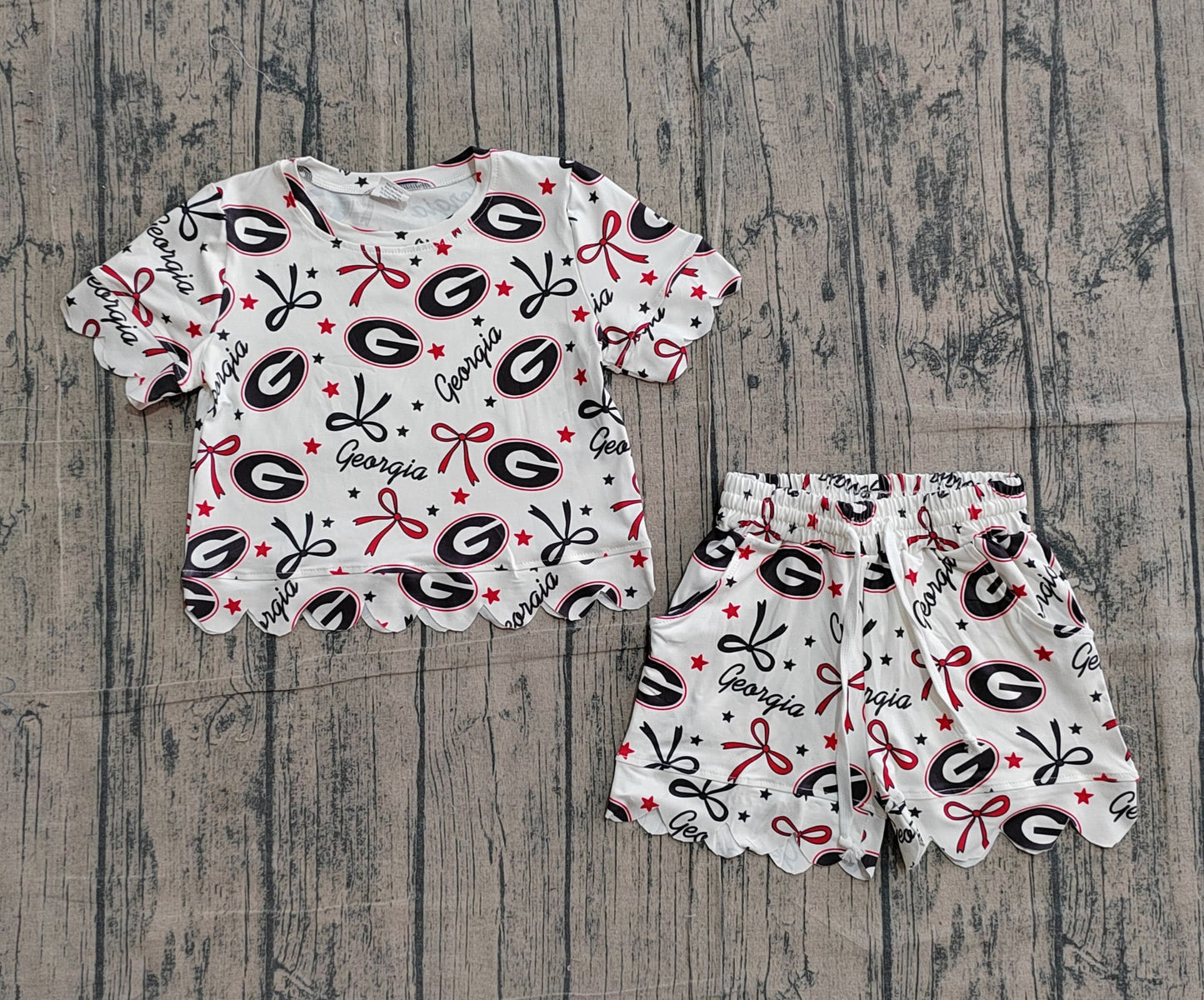 Georgia GA Scalloped set girls
