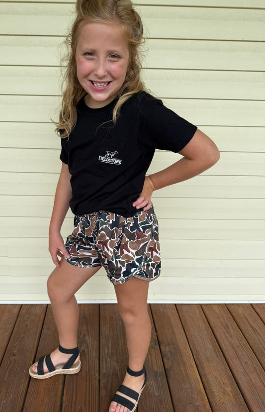 Camo girls shorts