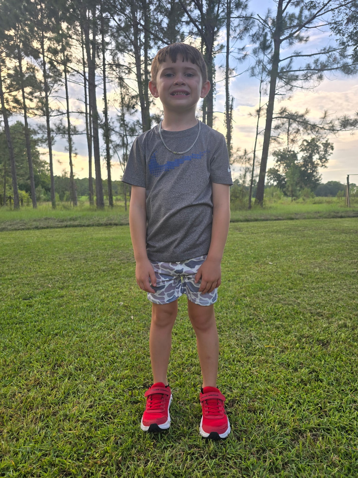 Camo shorts boys