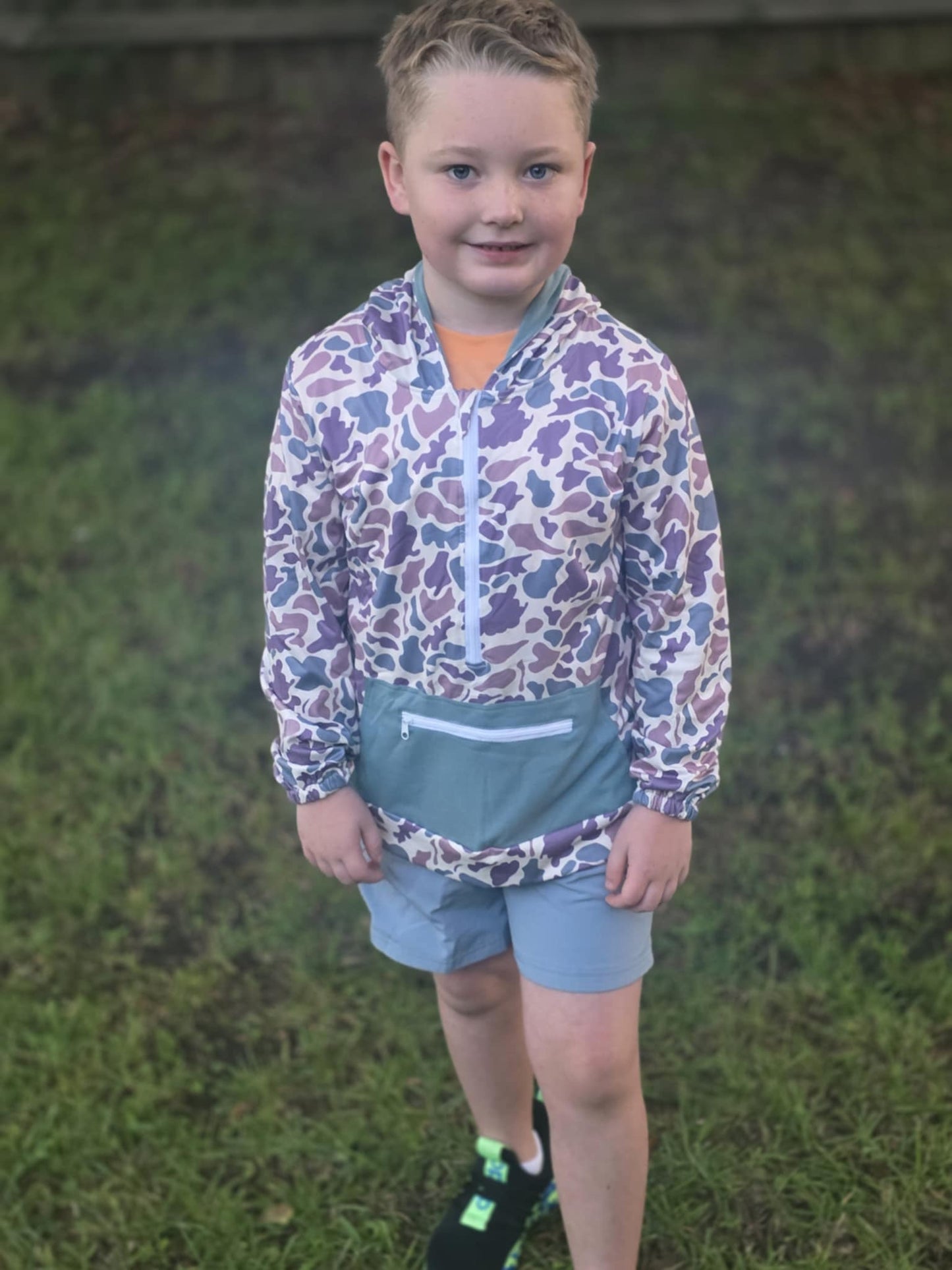Boys camo pullover