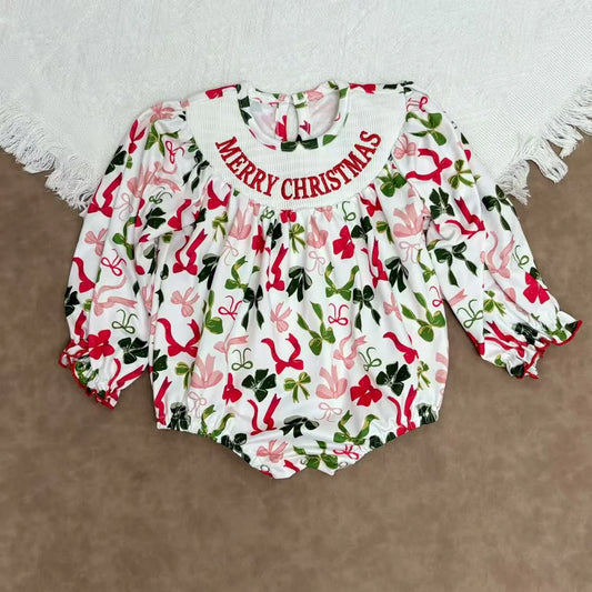 Merry Christmas bubble girls winter bows