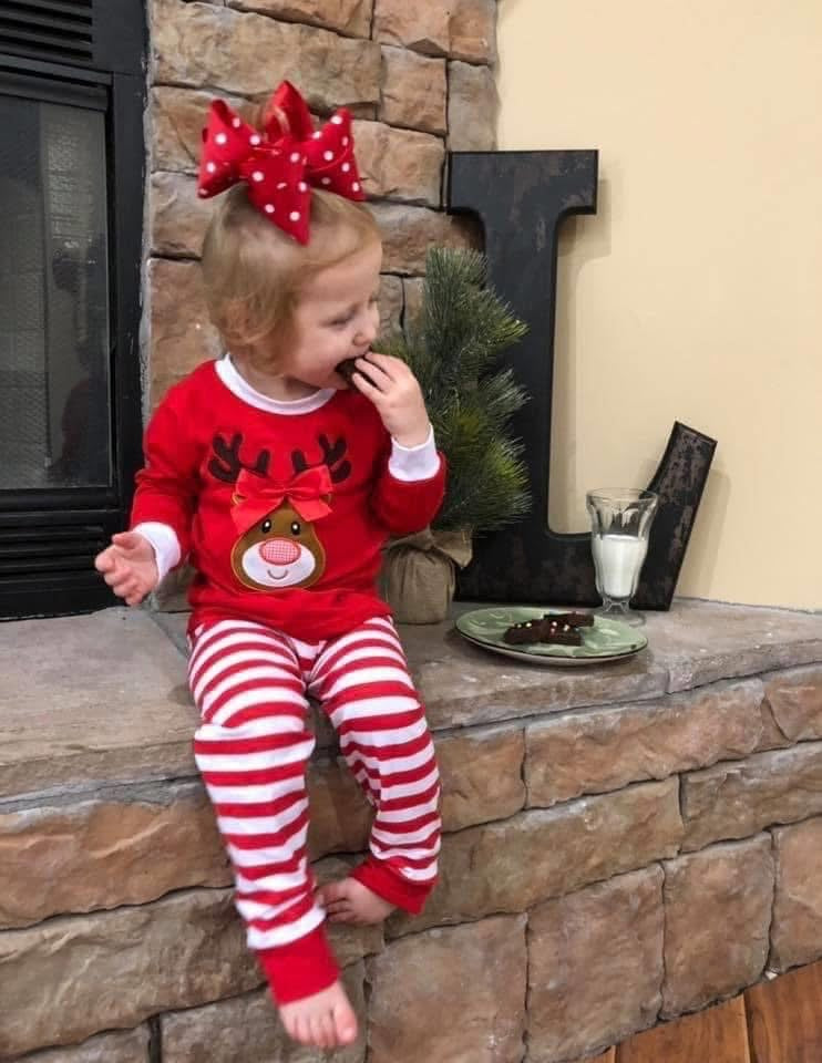 Reindeer pajamas girls boys