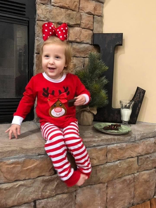 Reindeer pajamas girls boys