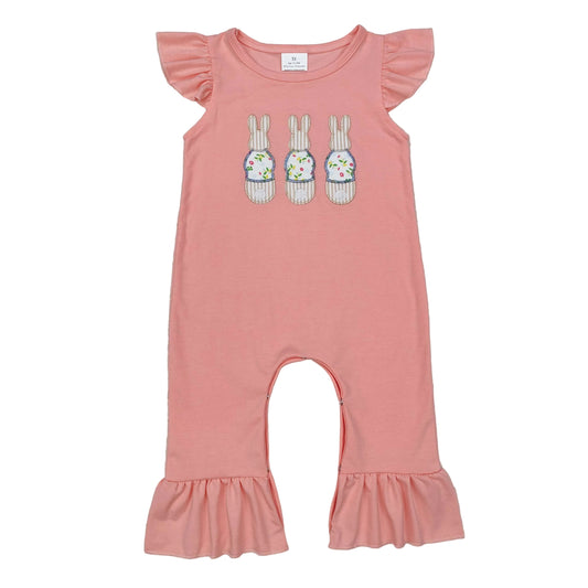 Easter bunny girls bubble romper