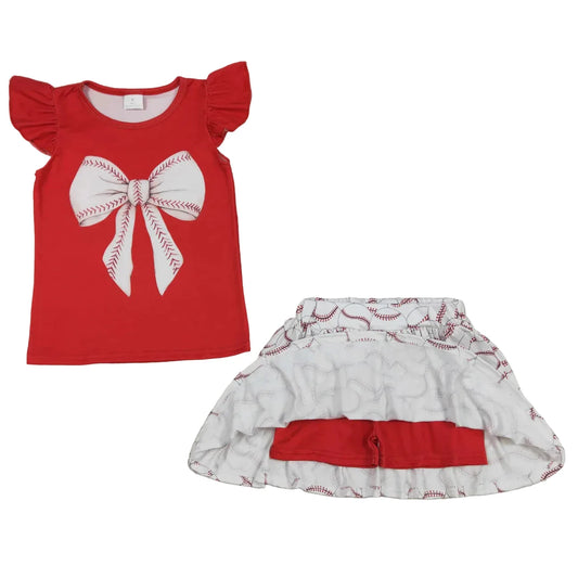Baseball skirt set girls athletic