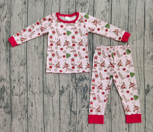 Western Christmas Loungewear girls pajamas pjs