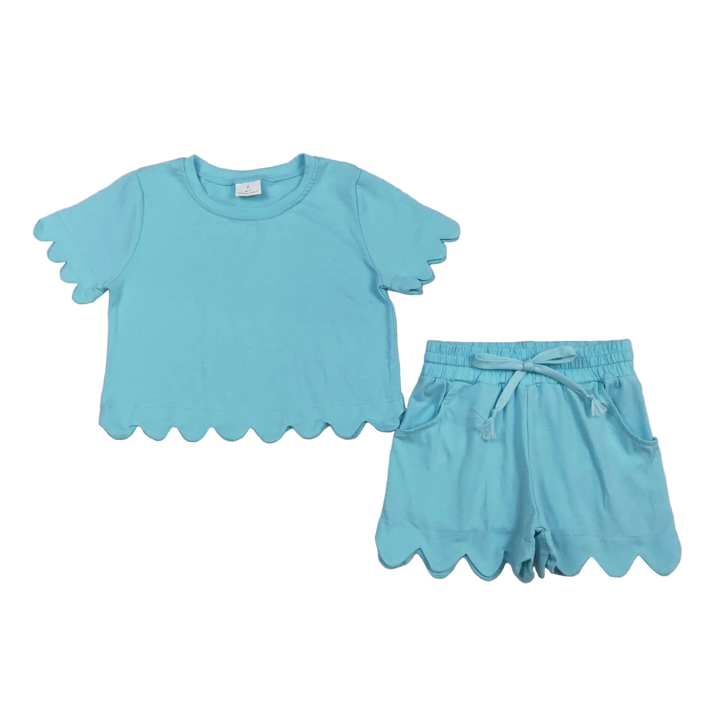 Blue Scalloped set girls