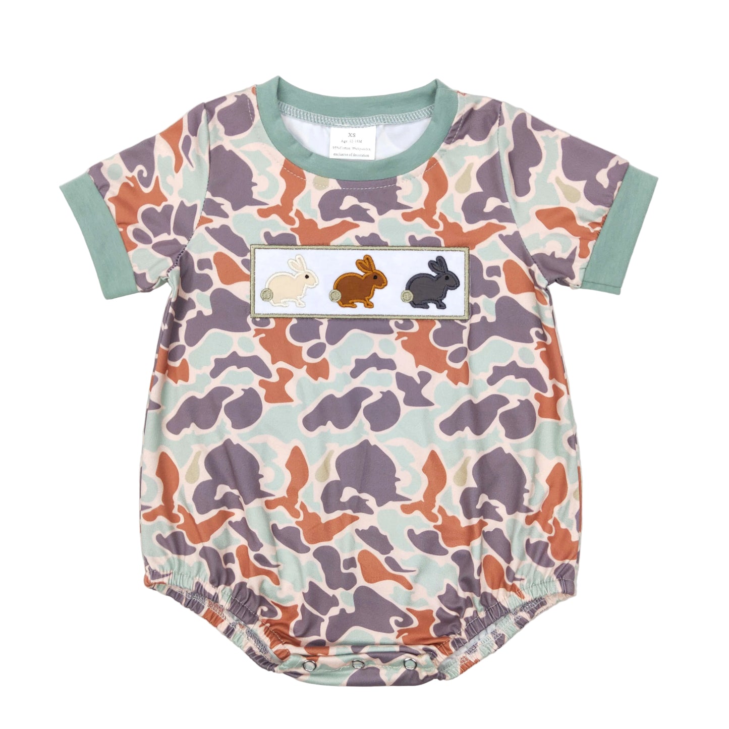 Easter bunny boys bubble romper 2