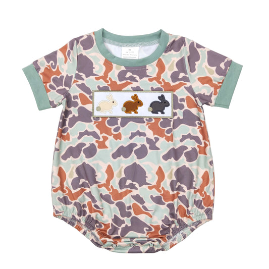 Easter bunny boys bubble romper 2