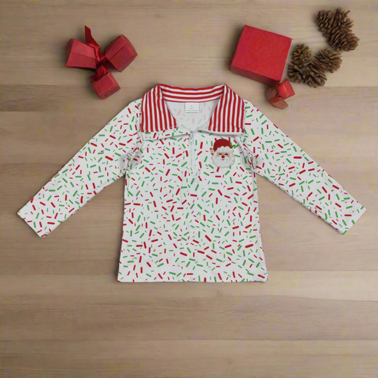 Boy Santa hoodie pullover