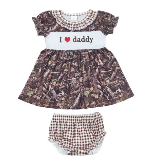 I love daddy set girls camo