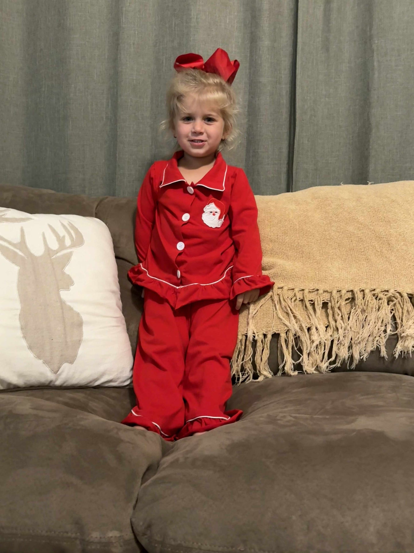 Santa Boys girls Christmas loungewear PJs Pajama