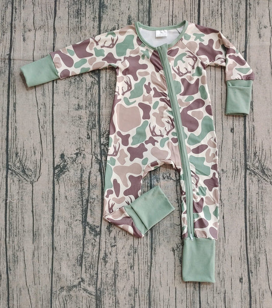Boys camo zippy baby