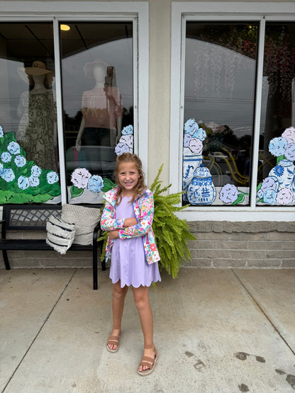 Floral jacket girls athletic