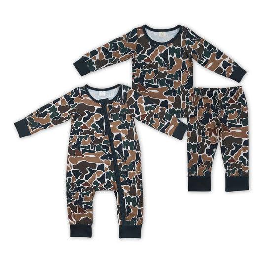 Camo boys girls Loungewear pajamas pjs bamboo