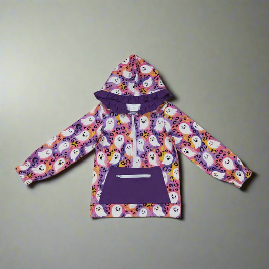 Girls ghost Halloween fall pullover