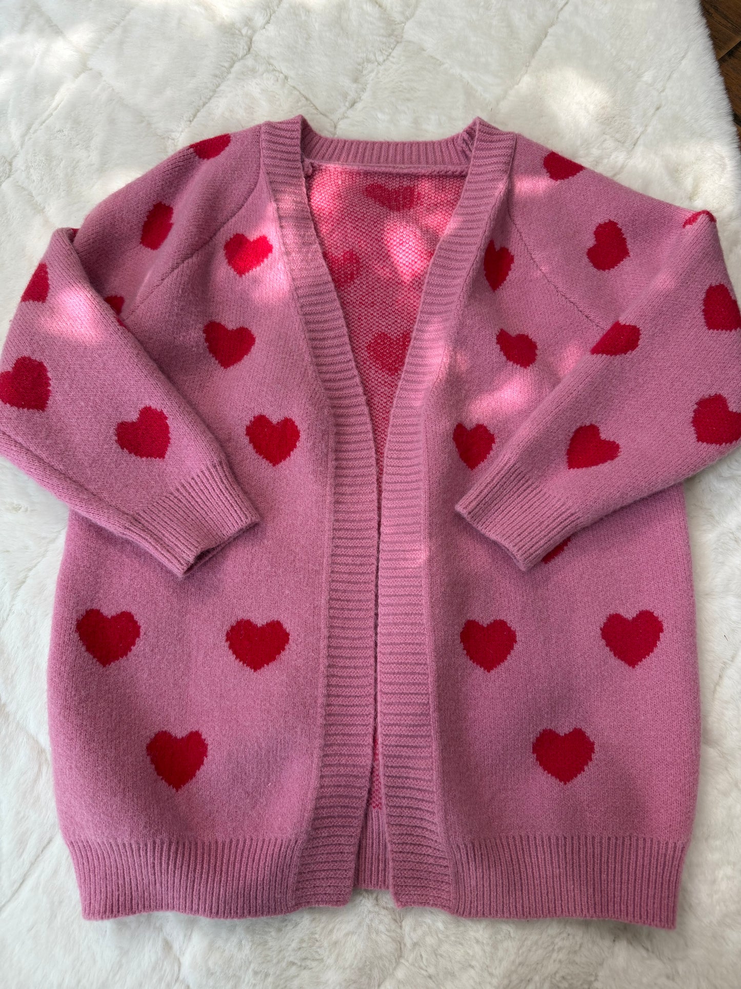 Hearts girls sweater cardigan