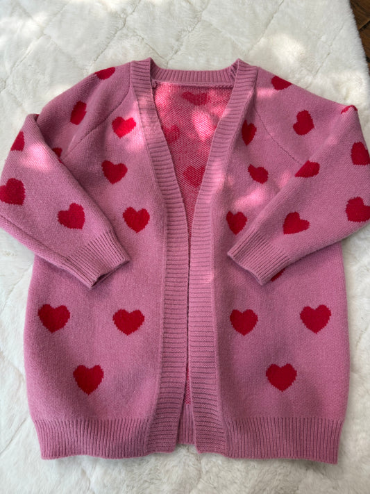 Hearts girls sweater cardigan