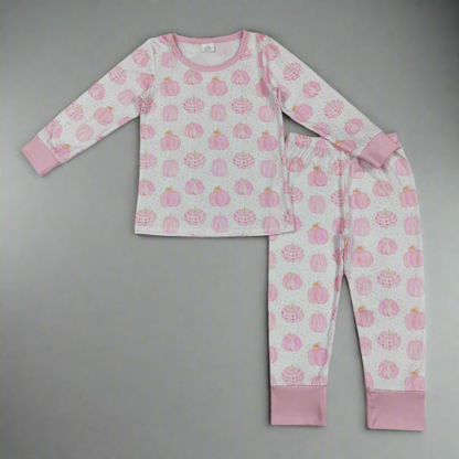 Pumpkin pjs Boys girls loungewear PJs Pajama Fall